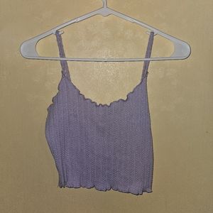 Purple cropped tank top
